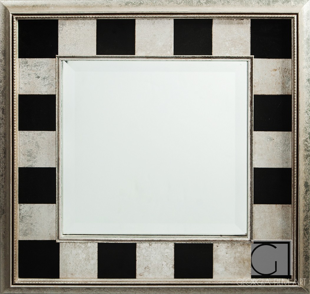 Black & Silver Checkered Mirror | Georgia Film Art